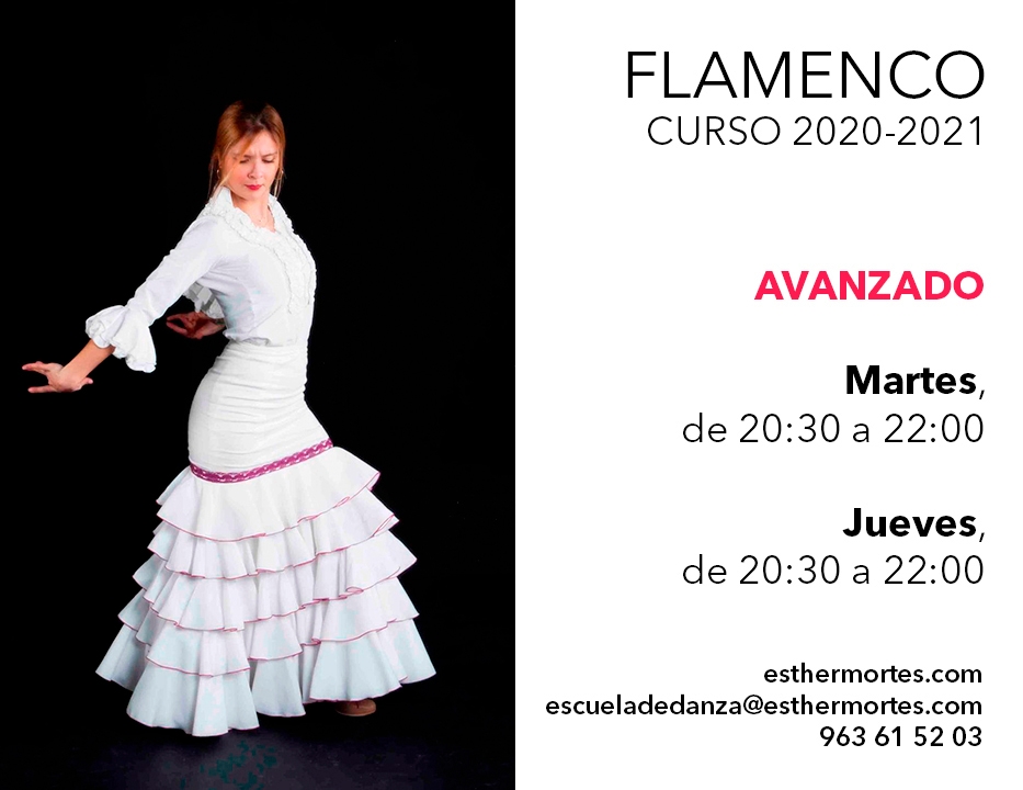 Flamenco Avanzado e Infantil - Horarios para el curso 2020-2021
